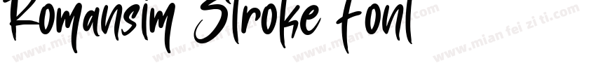 Romansim Stroke Font字体转换